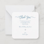 ベビーシャワーありがとうDIYカラースクリプトノートカード ノートカード (裏面)