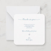 ベビーシャワーありがとうDIYカラースクリプト ノートカード (裏面)