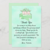 ベビーシャワーありがと男女兼用う 招待状 (正面/裏面)