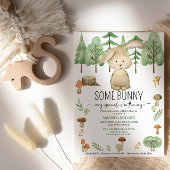 ベビーシャワーいくつかのバニーの森の招待 セーブザデート