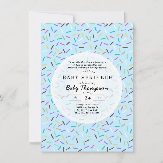 ベビーシャワーおさそい 招待状 (正面)