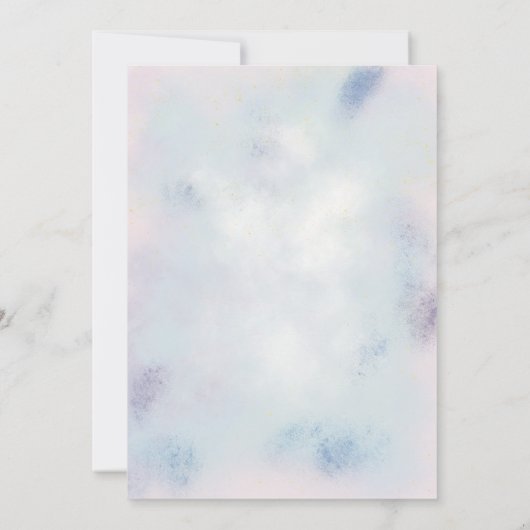 ベビーシャワーおとぎ話ポニースターピンクバルーン サンキューカード (裏面)