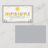 ベビーシャワーおむつラッフルカードサンシャインニュートラル エンクロージャーカード (正面/裏面)