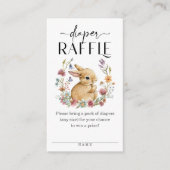 ベビーシャワーおむつラッフルカード エンクロージャーカード (正面)