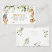 ベビーシャワーおむつラッフルカード プレイスカード (正面/裏面)