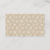 ベビーシャワーおむつラッフルカード | ミントとタン エンクロージャーカード (裏面)