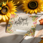 ベビーシャワーおむつラッフルチケットカボチャひまわり 招待状