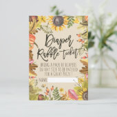 ベビーシャワーおむつラッフルチケットカボチャひまわり 招待状 (スタンド正面)