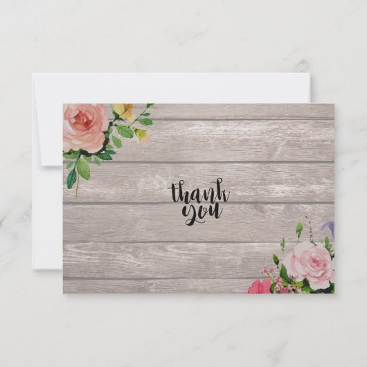 ベビーシャワーおむつラッフルチケットフローラウッドライト 招待状 (裏面)