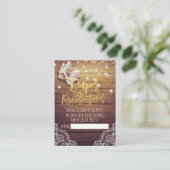 ベビーシャワーおむつラッフルチケットフローラライトウッド エンクロージャーカード (スタンド正面)