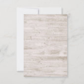 ベビーシャワーおむつラッフルチケットフローラライトウッド 招待状 (裏面)