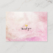 ベビーシャワーおむつラッフルチケットボヘミアンフラワーズ エンクロージャーカード (裏面)