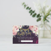 ベビーシャワーおむつラッフルチケットボホフローラライト エンクロージャーカード (スタンド正面)