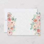 ベビーシャワーおむつラッフルチケット水彩フローラ 招待状 (裏面)