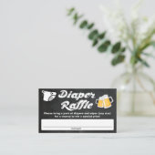 ベビーシャワーおむつラッフルチケット エンクロージャーカード (スタンド正面)