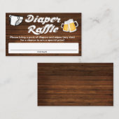 ベビーシャワーおむつラッフルチケット エンクロージャーカード (正面/裏面)