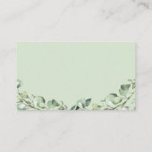 ベビーシャワーおむつラッフルユーカリ葉 エンクロージャーカード (裏面)