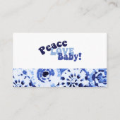 ベビーシャワーおむつラッフル絞り染めブルーシボリ エンクロージャーカード (裏面)