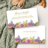 ベビーシャワーおむつラッフル10月葉日 エンクロージャーカード