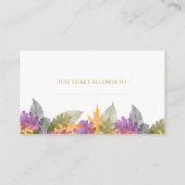 ベビーシャワーおむつラッフル10月葉日 エンクロージャーカード (裏面)