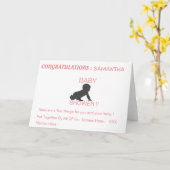 ベビーシャワーおめでとう母 カード (黄色い花)
