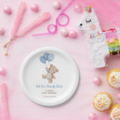 ベビーシャワーおめでとう We Can Bearly Wait ペーパープレート (パーティー)