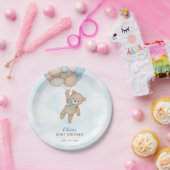ベビーシャワーおめでとう We Can Bearly Wait ペーパープレート (パーティー)