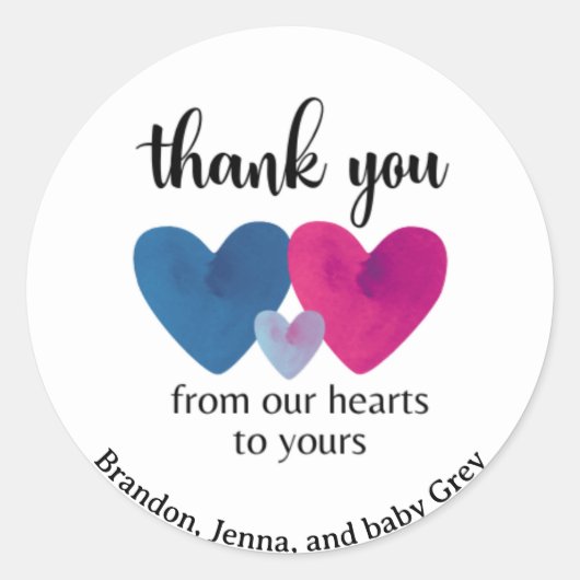 ベビーシャワーお気に入りステッカー ラウンドシール (正面)