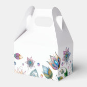 ベビーシャワーお気に入りボックス水の色ボホ花模様 フェイバーボックス (裏面サイド)