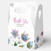 ベビーシャワーお気に入りボックス水の色ボホ花模様 フェイバーボックス (オープン)