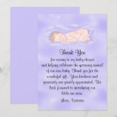 ベビーシャワーお礼カード　性別問わず 招待状 (正面/裏面)