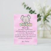 ベビーシャワーお礼 女の子 マウス ポストカード (スタンド正面)
