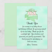 ベビーシャワーお礼 男女兼用 招待状 (正面/裏面)