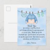 ベビーシャワーお礼 赤ちゃん男の子 ポストカード (正面/裏面)