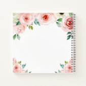 ベビーシャワーかわいいヒッポフローラゲストブック ノートブック (裏面)