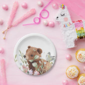 ベビーシャワーかわいい動物クマ紙プレート ペーパープレート (パーティー)