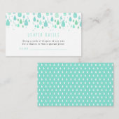 ベビーシャワーかわいい雨滴おむつラッフルチケット エンクロージャーカード (正面/裏面)