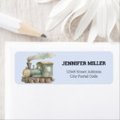 ベビーシャワーかわいい電車、ベビーおもちゃ ラベル (インサイチュ)