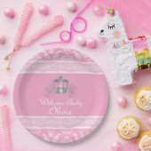 、ベビーシャワーかわいい、小さいプリンセス紙皿 ペーパープレート (パーティー)