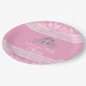 、ベビーシャワーかわいい、小さいプリンセス紙皿 ペーパープレート (アングル)