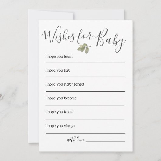 ベビーシャワーがベビー 招待状 (正面)