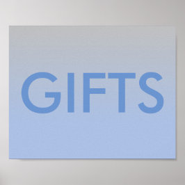 ベビーシャワーがポスターブルーグラデーションシルバーを好む ポスター