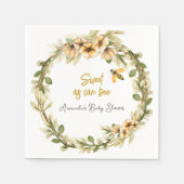 ベビーシャワーが甘い スタンダードカクテルナプキン (正面)