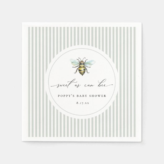 ベビーシャワーが甘い スタンダードカクテルナプキン (正面)