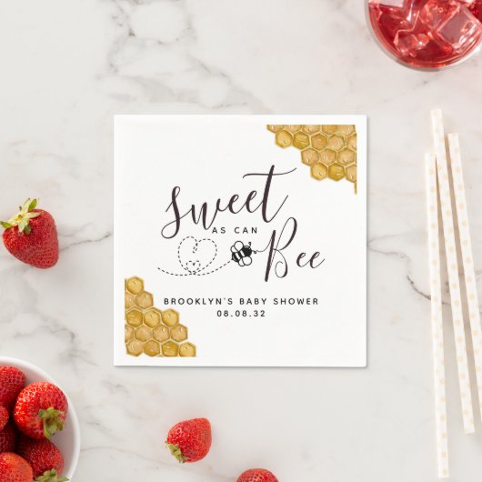 ベビーシャワーが甘い スタンダードカクテルナプキン (インサイチュ)