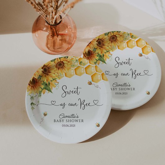 ベビーシャワーが甘い ペーパープレート