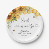 ベビーシャワーが甘い ペーパープレート (正面)