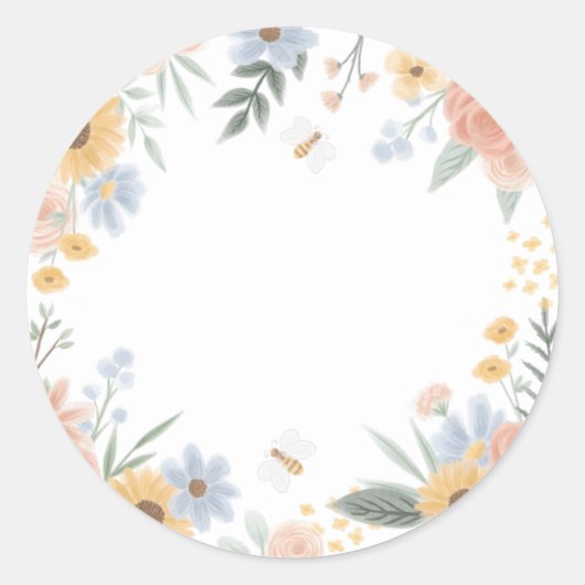 ベビーシャワーが甘い ラウンドシール (正面)