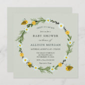 ベビーシャワーが甘い 招待状 (正面/裏面)