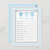 ベビーシャワーが青灰色の赤ちゃんに願う ポストカード (正面/裏面)